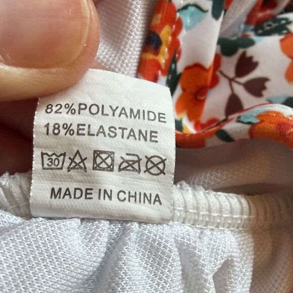 Floral Smocked and High waisted Bikini Set Maternity friendly size small - Picture 8 of 12